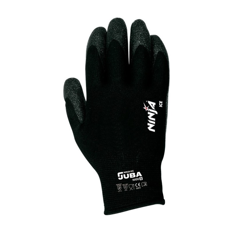 GUANTE PVC JUBA NINJA ICE NEGRO